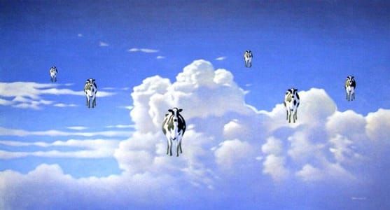 Artwork Title: Cows in the clouds