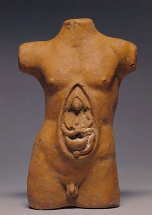 Artwork Title: Votive terracotta statuette. 400 - 300 B.C