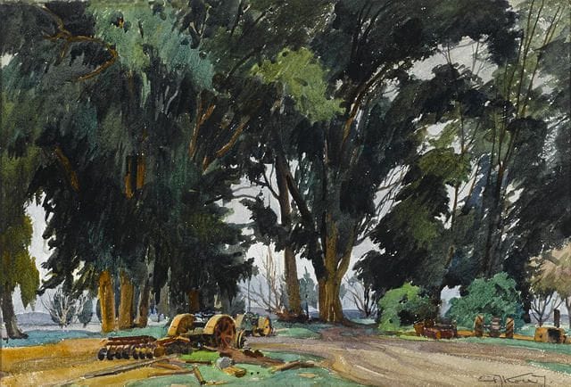 Artwork Title: Tractors Amongst Trees