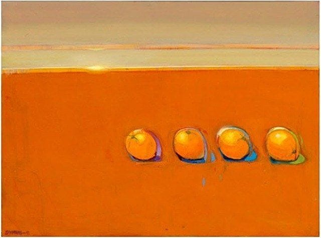 Artwork Title: Four Leftover Oranges from the Bygone Good Old Times