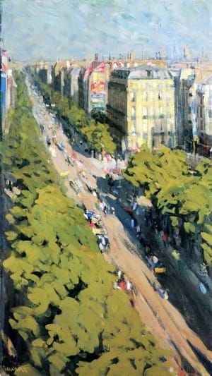 Artwork Title: Boulevard with People