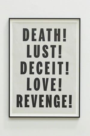 Artwork Title: Death Lust Deceit Love Revenge