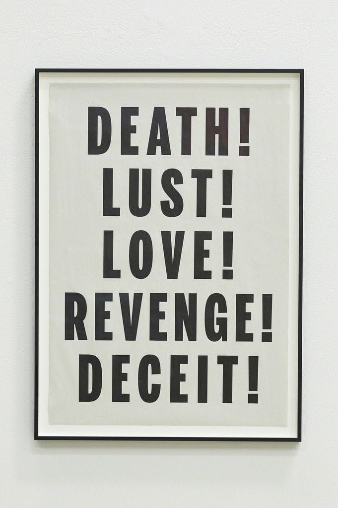 Artwork Title: Death Lust Love Revenge Deceit