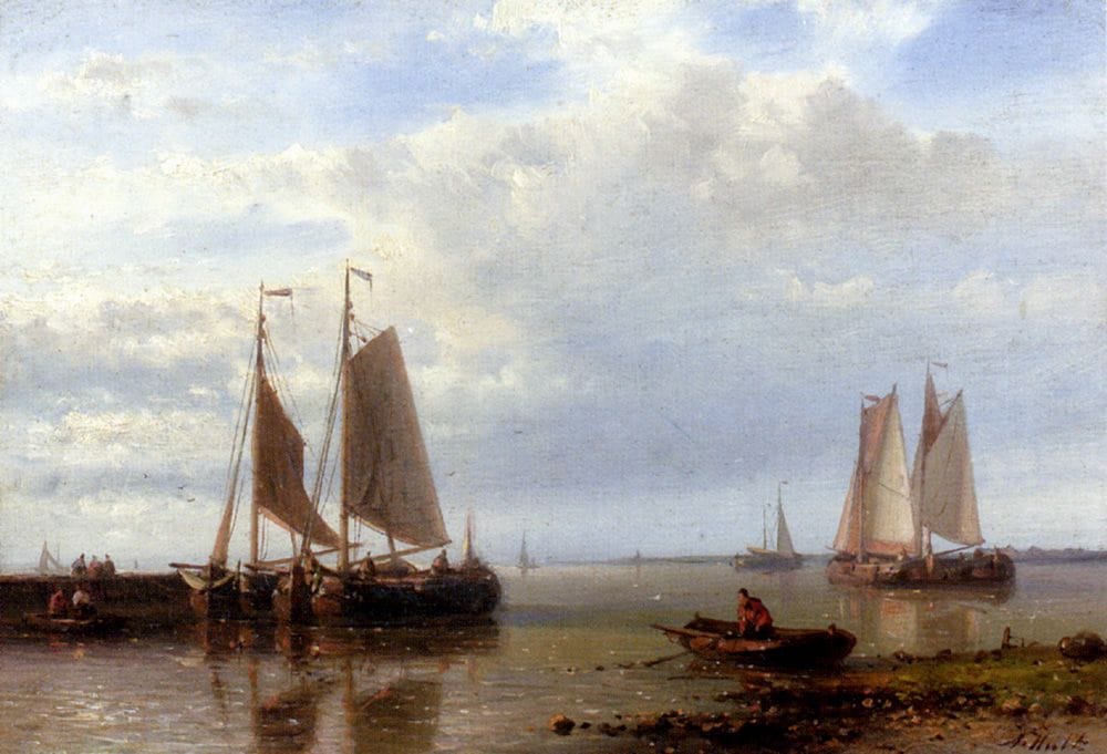 Artwork Title: Shipping In A Calm Estuary