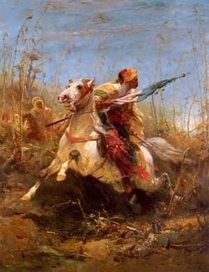 Artwork Title: Arab Warrior Leading A Charge