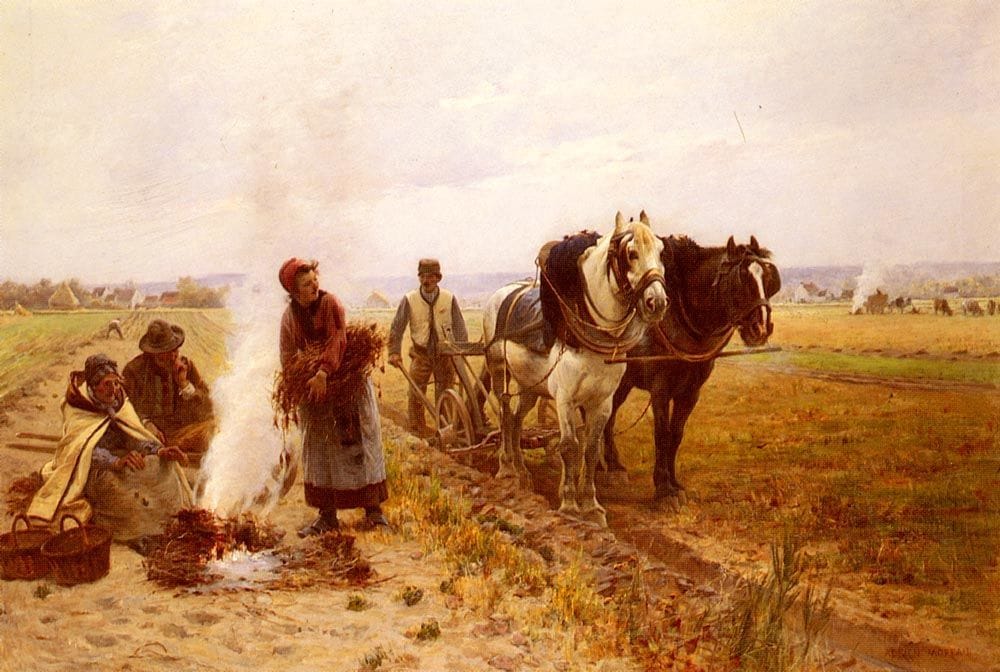 Artwork Title: Plowing The Fields