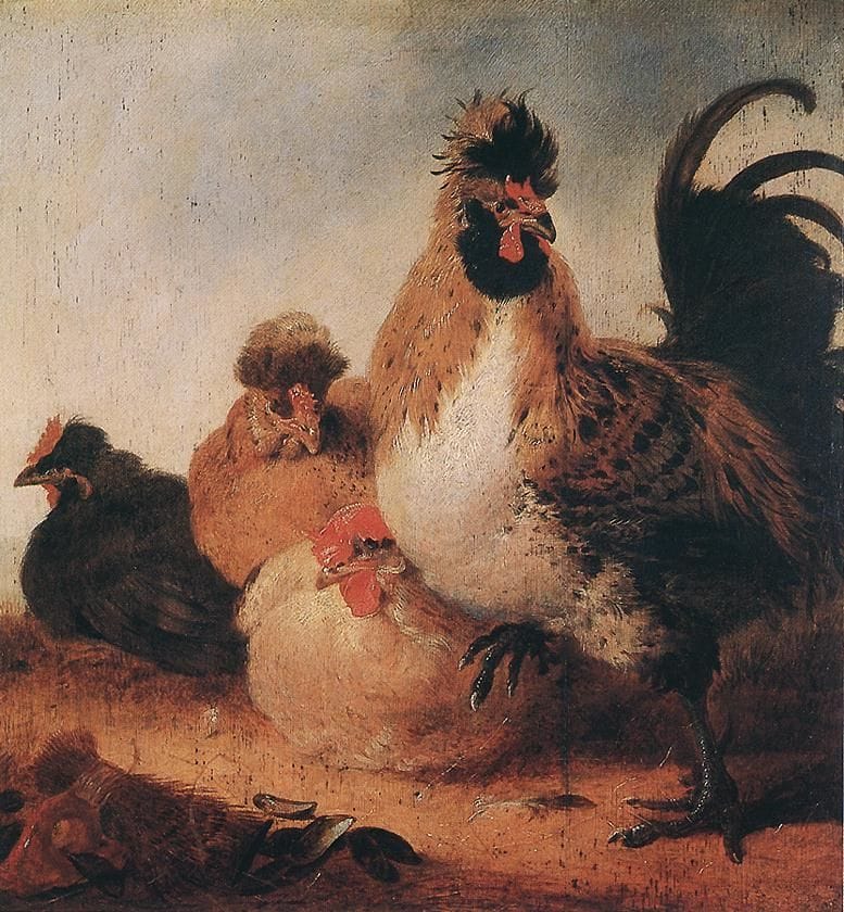 Artwork Title: Rooster And Hens