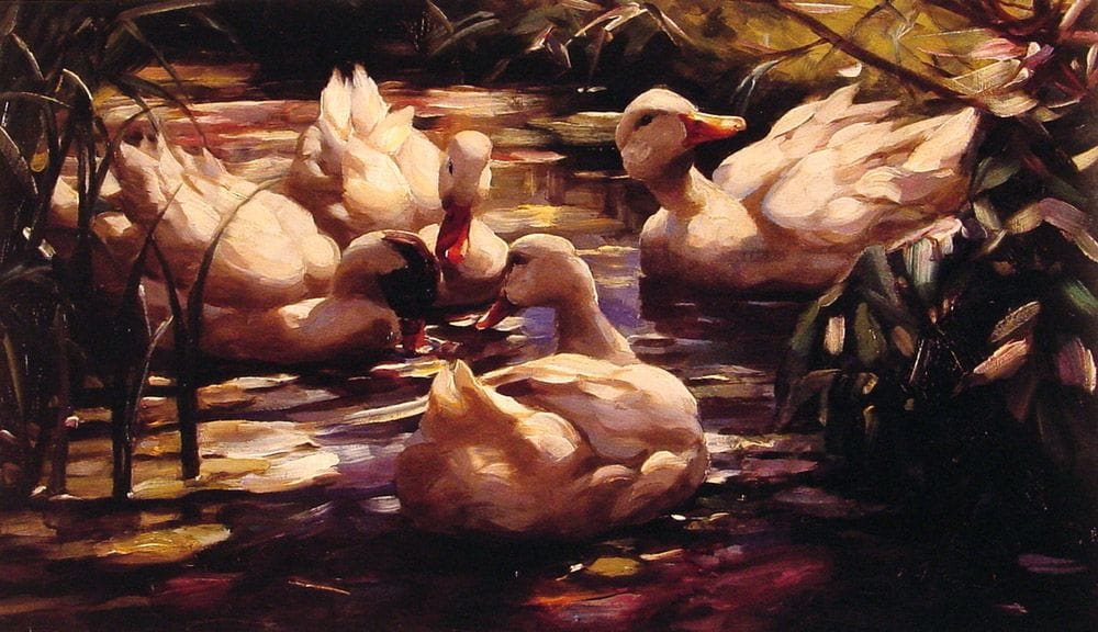 Artwork Title: Duck in a Forest Pond