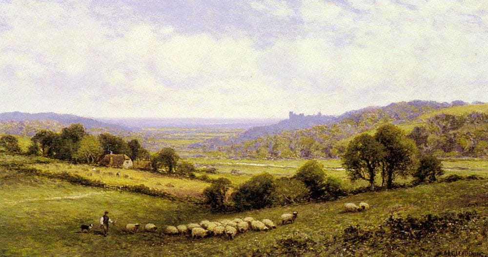 Artwork Title: Near Amberley Sussex With Arundel Castle In The Distance