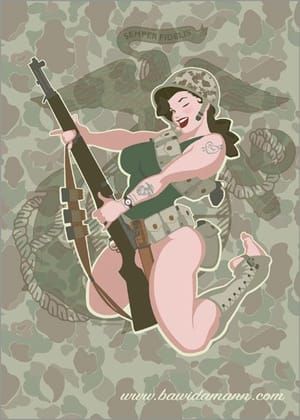 Artwork Title: WW2 Marine Girl