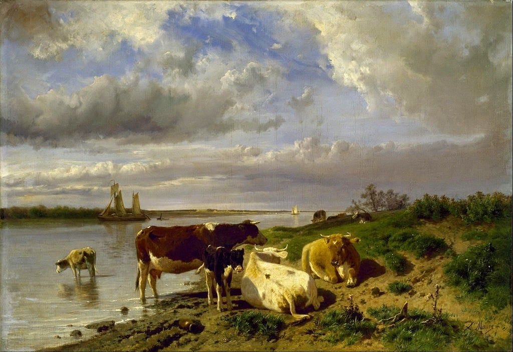 Artwork Title: Landscape with Cows