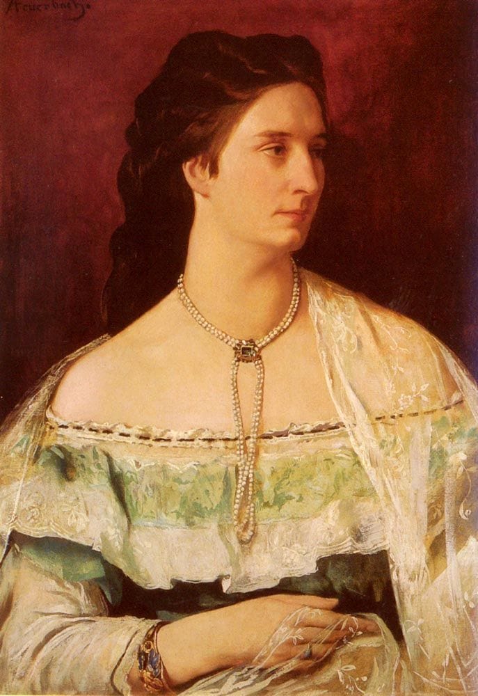 Artwork Title: Portrait of a Lady Wearing a Pearl Necklace