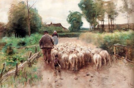 Artwork Title: Bringing Home The Flock