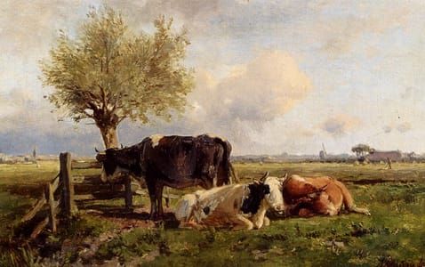 Artwork Title: Resting Cows