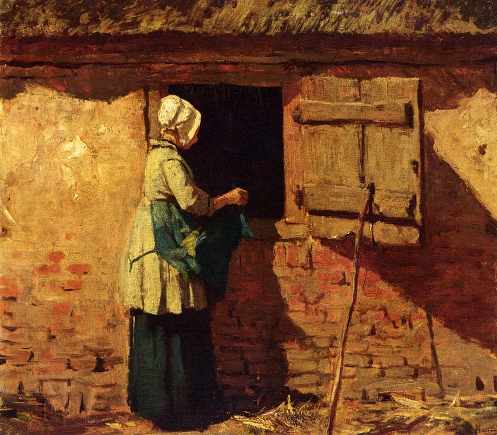 Artwork Title: A Peasant Woman By A Barn