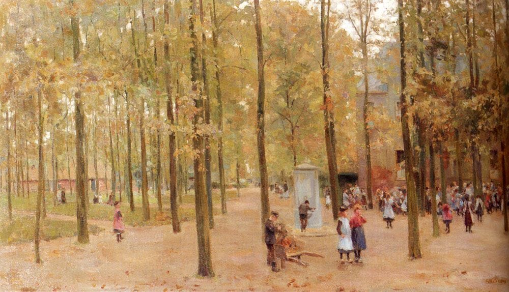 Artwork Title: The Brink in Laren with Children Playing