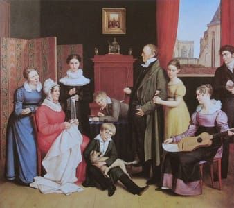 Artwork Title: Portrait of the Artist Surrounded by his Family