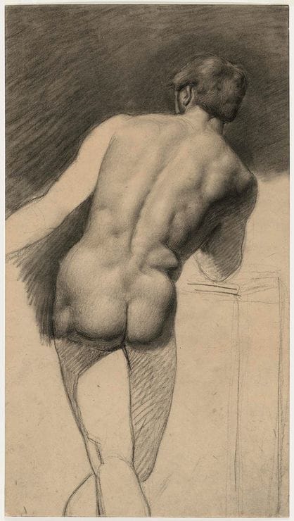 Artwork Title: Male Nude Seen from the Rear