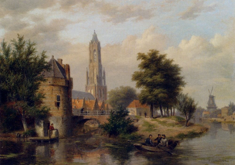 Artwork Title: View Of A Riverside Dutch Town
