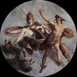 Artwork Title: Hermes and Athena