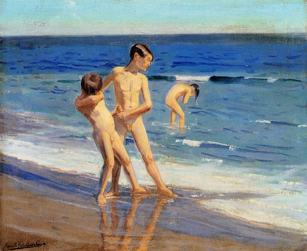 Artwork Title: Boys At The Beach