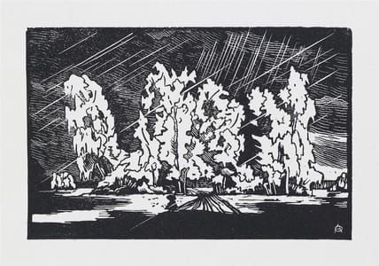 Artwork Title: Group of Trees Near the White Birch