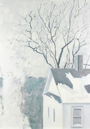 Artwork Title: ﻿﻿ Roof, Tree, Window Frost + Snow