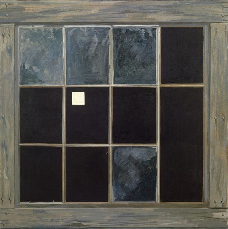 Artwork Title: Barn Window with White Square