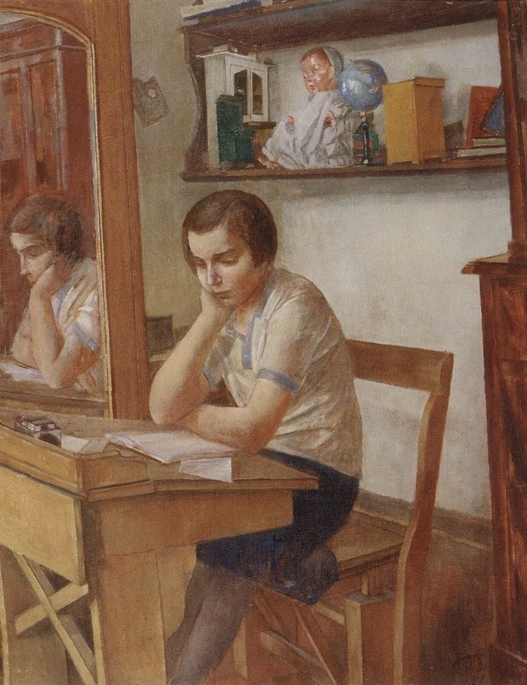Artwork Title: The Girl at the Desk