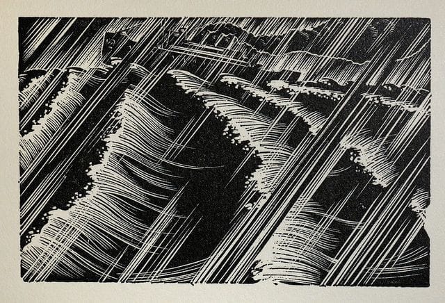 Artwork Title: Wood Engraving for Alec Waugh's 