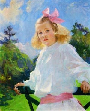 Artwork Title: Girl with Pink Bow