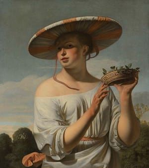 Artwork Title: Young Woman with a Large Hat