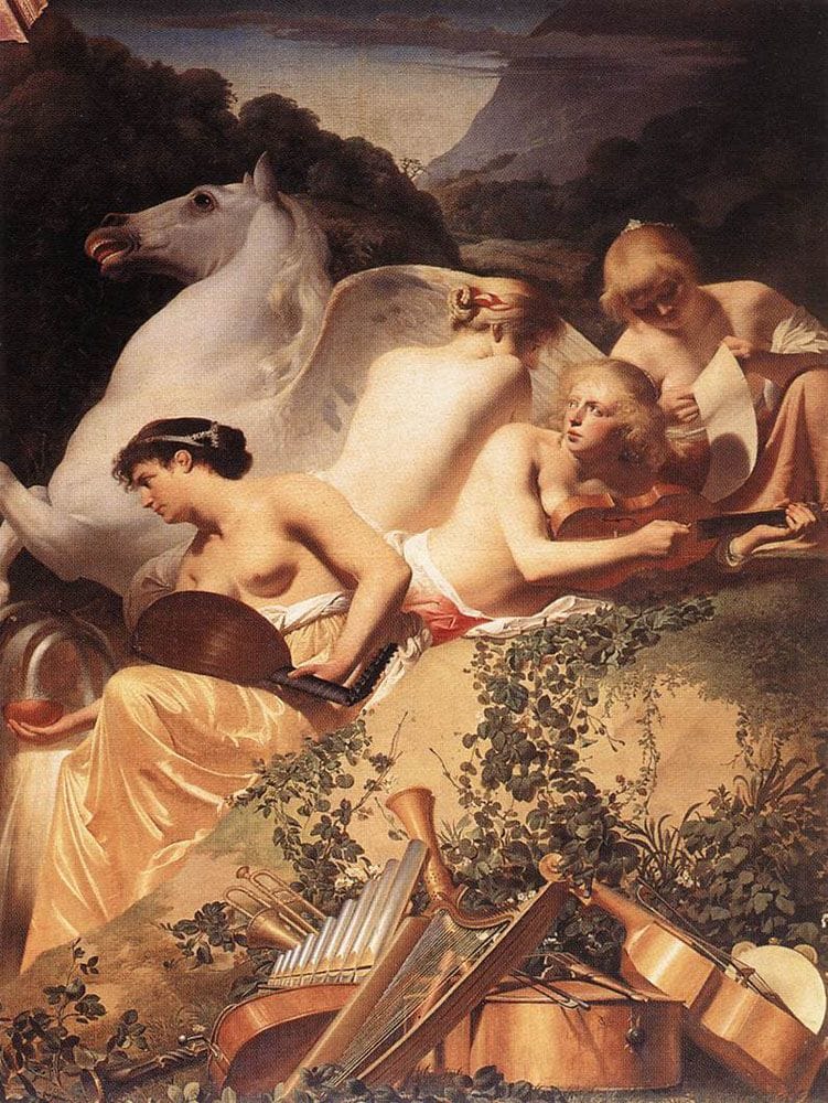 Artwork Title: The Four Muses With Pegasus