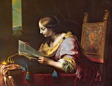 Artwork Title: St Catherine Reading A Book
