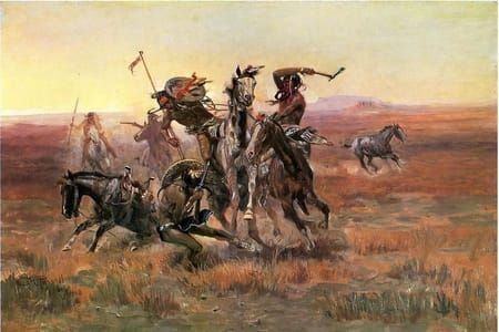 Artwork Title: When Blackfeet And Sioux Meet