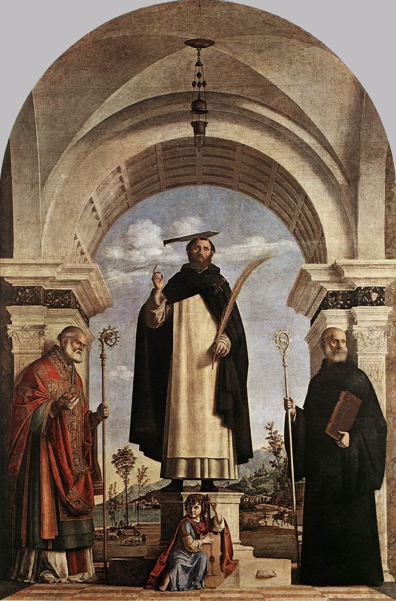 Artwork Title: St Peter Martyr With St Nicholas Of Bari