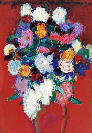 Artwork Title: Flowers in a Red Vase 1911