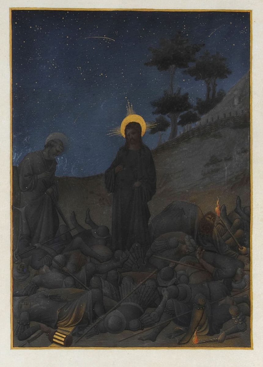 Artwork Title: Christ in Gethsemane, from Très Riches Heures du Duc de Berry series of illuminations