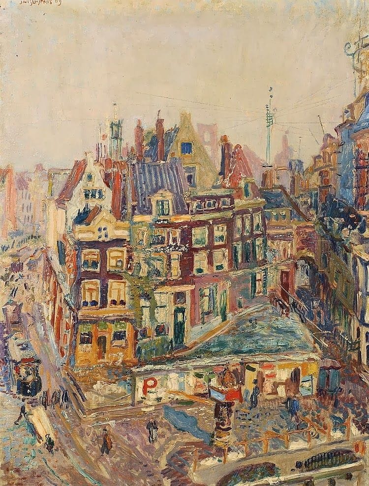 Artwork Title: The Old Beurspoortje and Surrounding houses at Rokin, Amsterdam