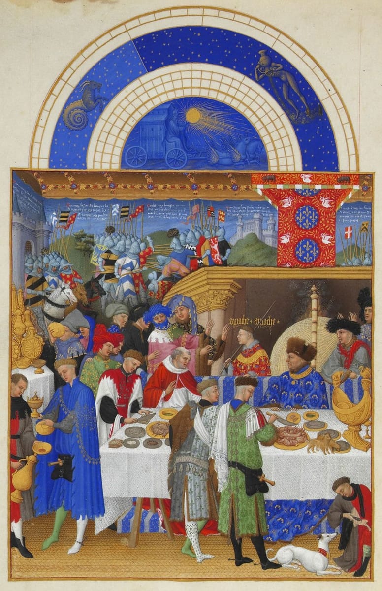 Artwork Title: Très Riches Heures du duc de Berry Folio 1, verso: January
