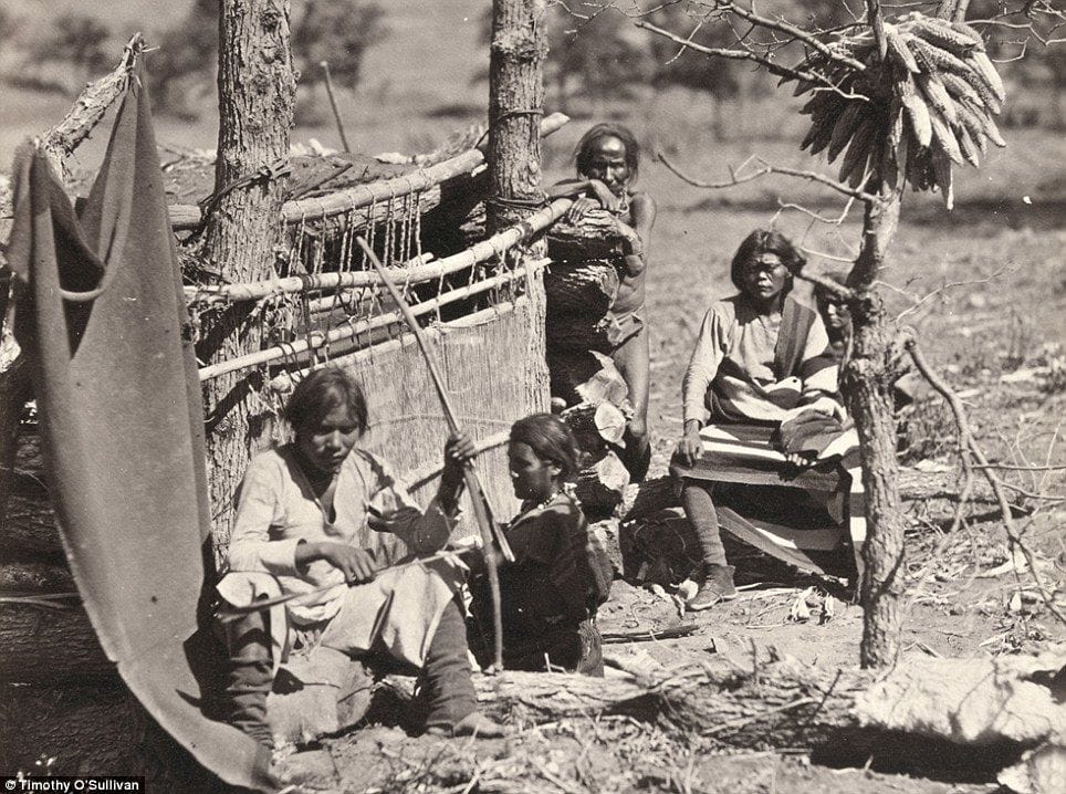 Artwork Title: Navajo Indians. Near Old Fort Defiance, New Mexico, In 1873