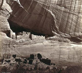 Artwork Title: View Of The White House, Ancestral Pueblo Native American (Anasazi) Ruins In Canyon De Chelly, Arizo