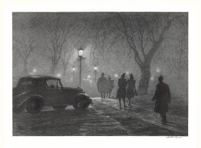 Artwork Title: Misty Night, Danbury