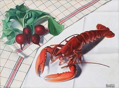 Artwork Title: Still-Life With Lobster And Radishes