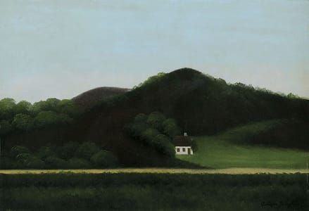 Artwork Title: Paesaggio con strada e casa (Landscape with road and house)