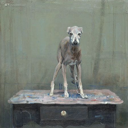 Artwork Title: Hondje op tafeltje IV (Dog on Table IV)
