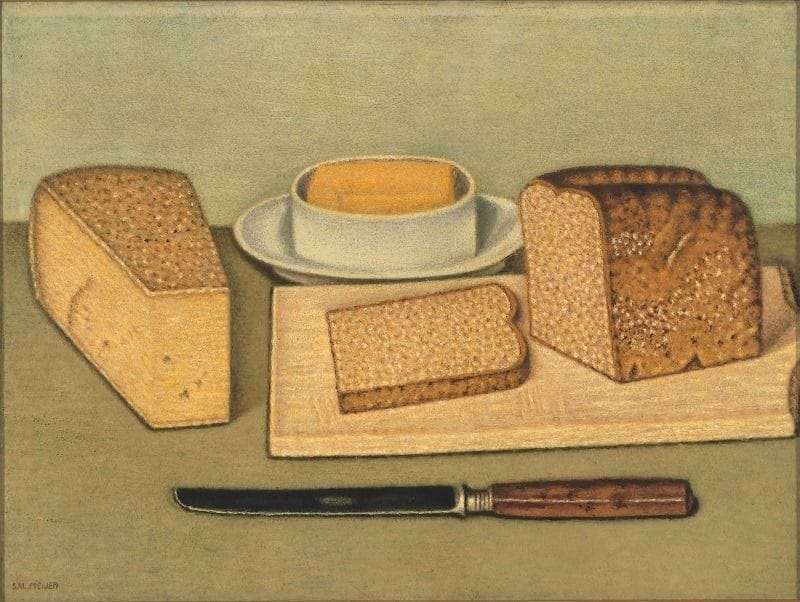 Artwork Title: Still life with bread, cheese and butter (Stilleven met brood, kaas en boter)