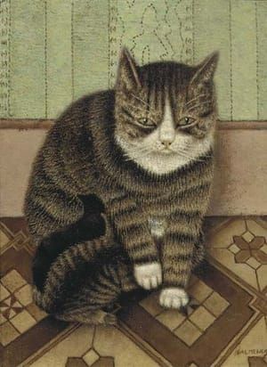 Artwork Title: Poes met Jongen (Cat with Kittens)