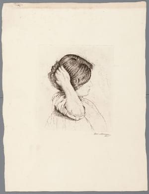 Artwork Title: Vrouw met hand aan haar hoofd. (Woman with Hand on her Hair)