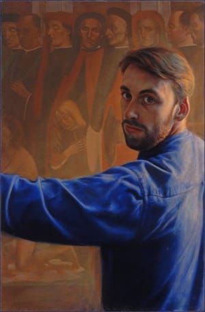 Artwork Title: The Man with the Blue Sleeve (Self Portrait)